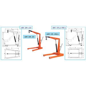 Dílenské hydraulické jeřáby